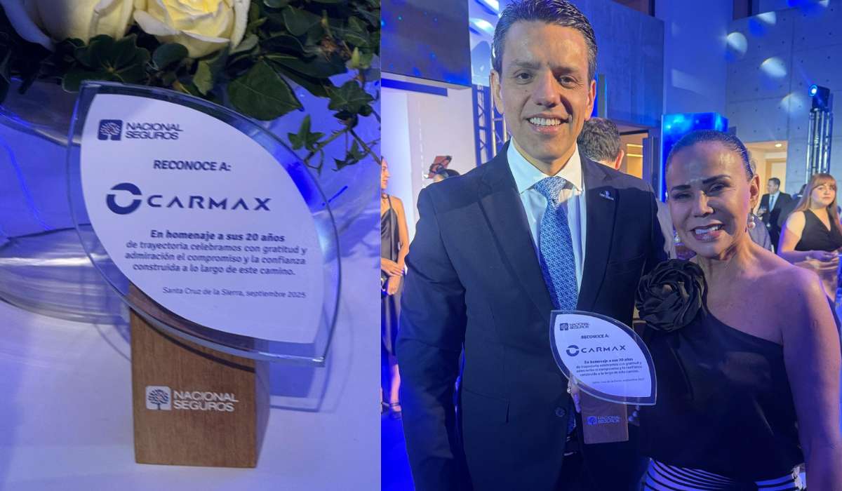 Nacional Seguros reconoce a Carmax en conmemoración de sus 20 años de trayectoria